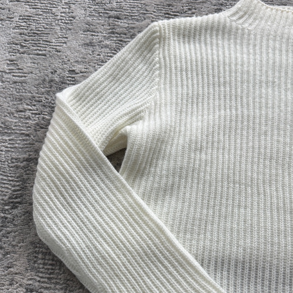 Princess Polly Cream Ribbed Sweater - Picture 4 of 5